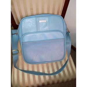 Vintage Samsonite Sonora Blue Carry On - Shoulder Bag Luggage Shoulder‎ Strap